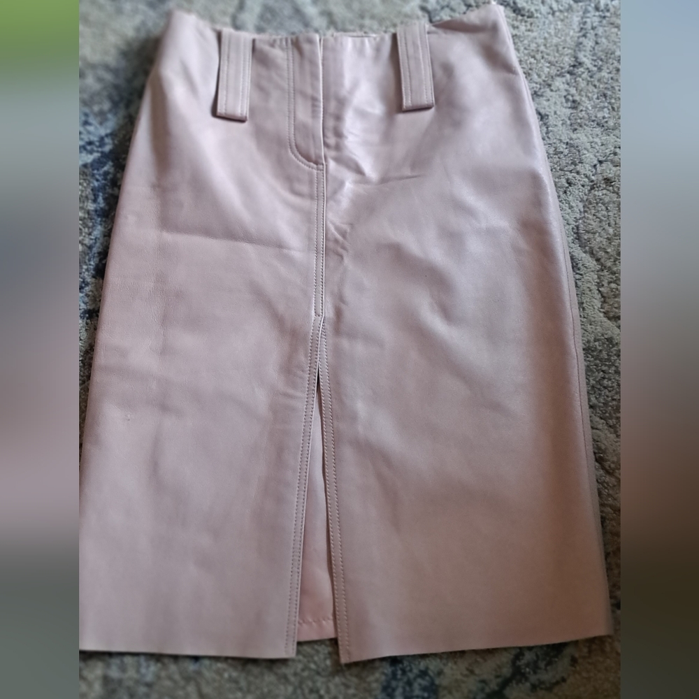 100% real leather DKNY skirt